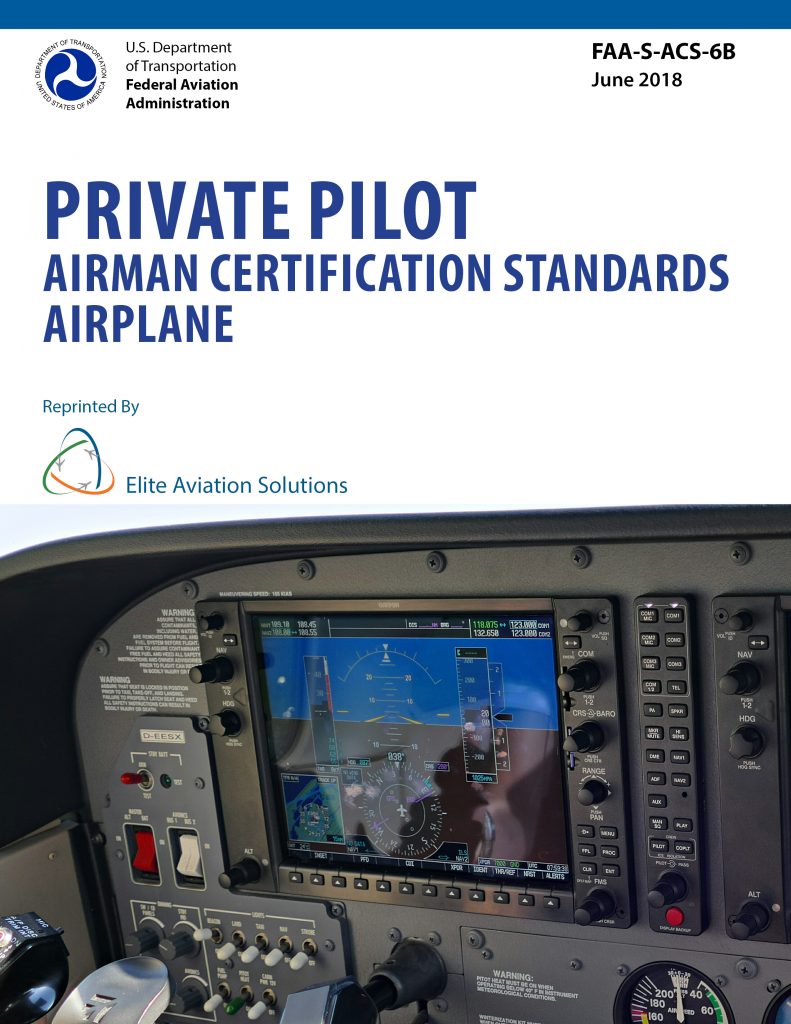 Private Pilot Airplane Airman Certification Standards Elite Aviation